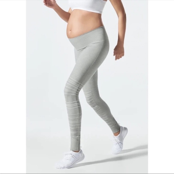 Blanqi Maternity Legging Sport Support Hipster in Dove Grey Sz 2/4 - Picture 1 of 15